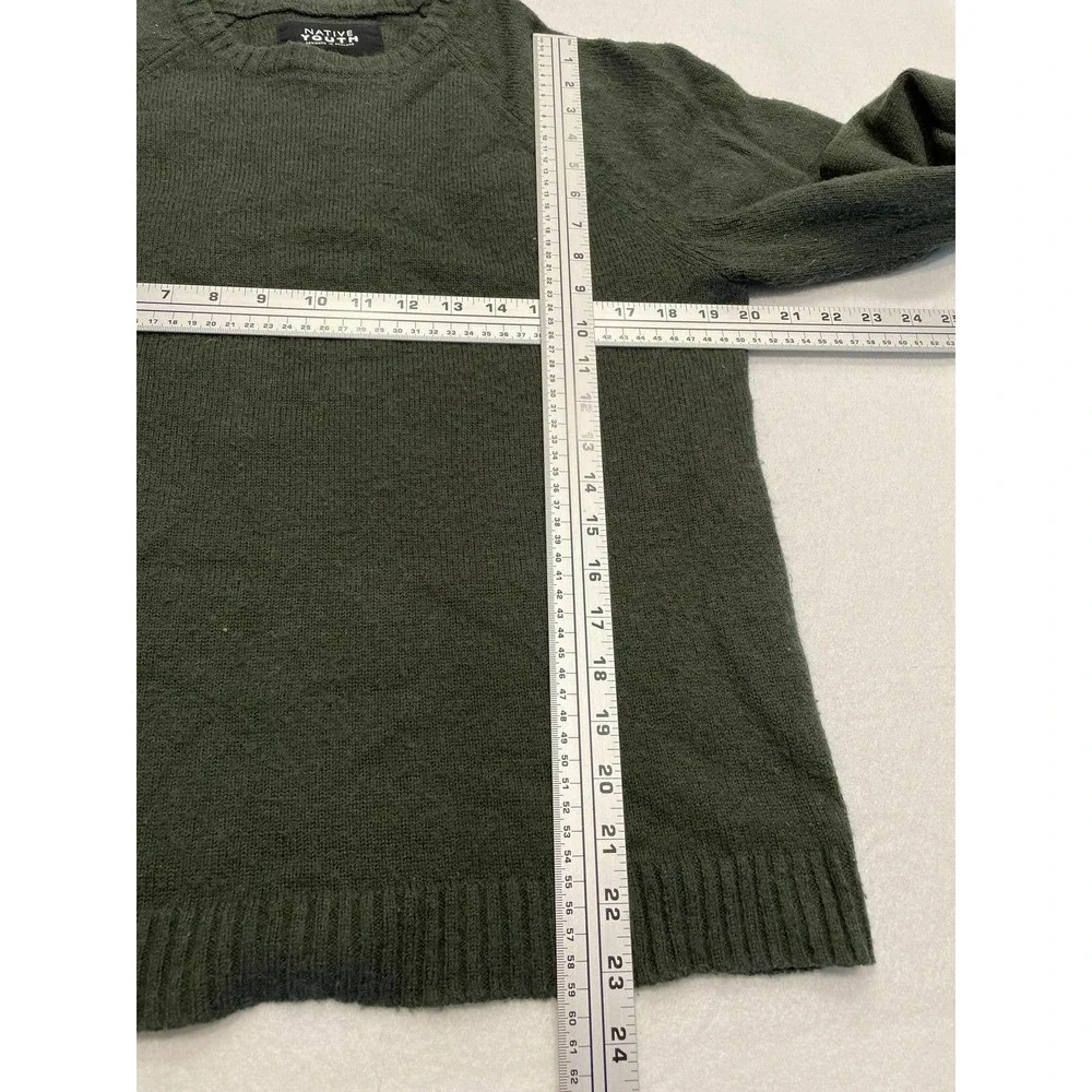 Native Youth Size M Altitude Knit Men's Sweater Wool‎ Blend Crew Neck Pullover